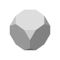 Sphère low poly — cube tronqué — photo 2