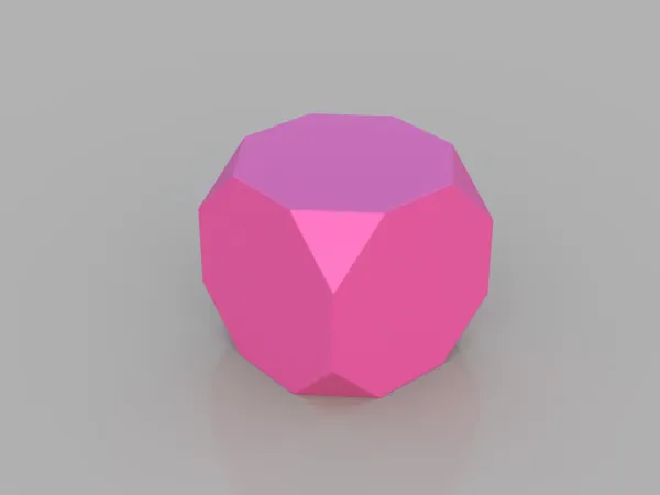 Sphère low poly — cube tronqué