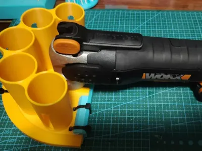 Paint Mixer (Mixing chamber diameter 32.7mm) compatible with WORX WX678 Multi-Tool and its accompanying half-round saw blades