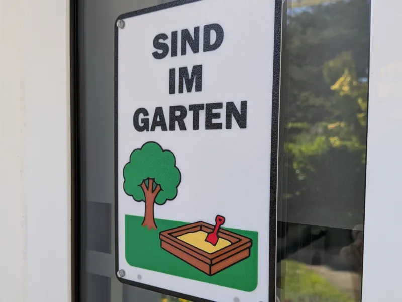 Front Door Sign - in the garden