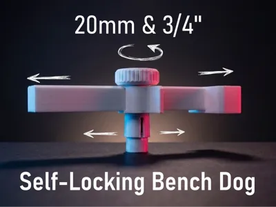 Self-Locking Bench Dog, Expanding Collet