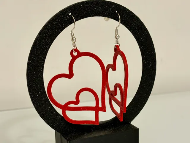 Orecchini doppio cuore idea regalo San Valentino