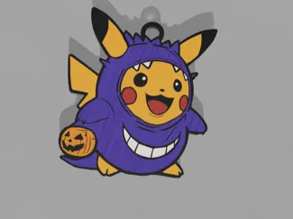 Halloween Pikachu I Keychain