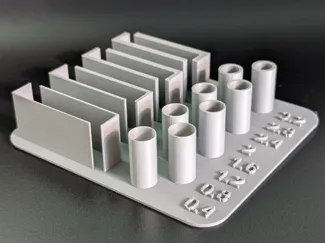 Wall thickness reference and benchmark/test