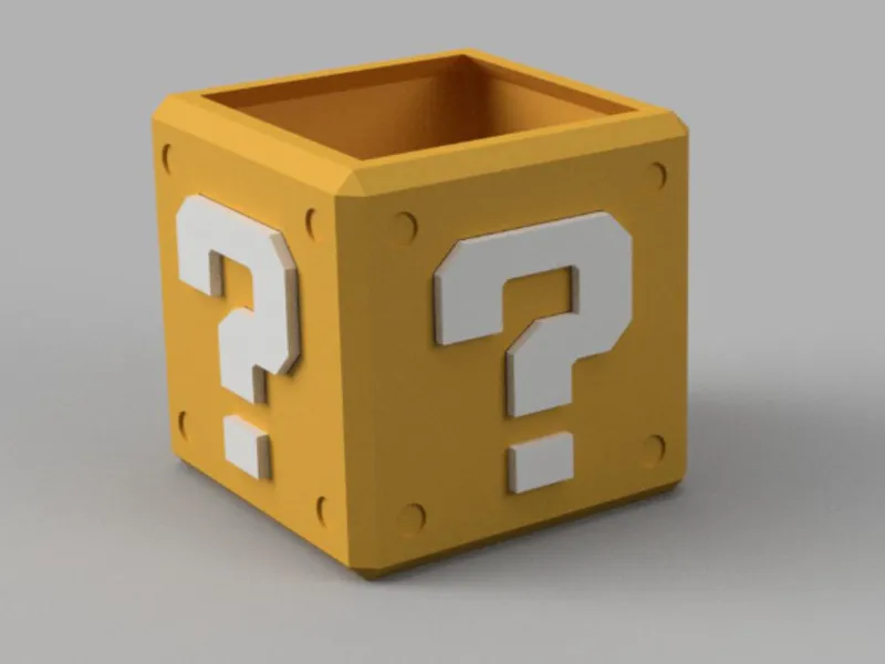 Mario Question Block – Desk Organizer