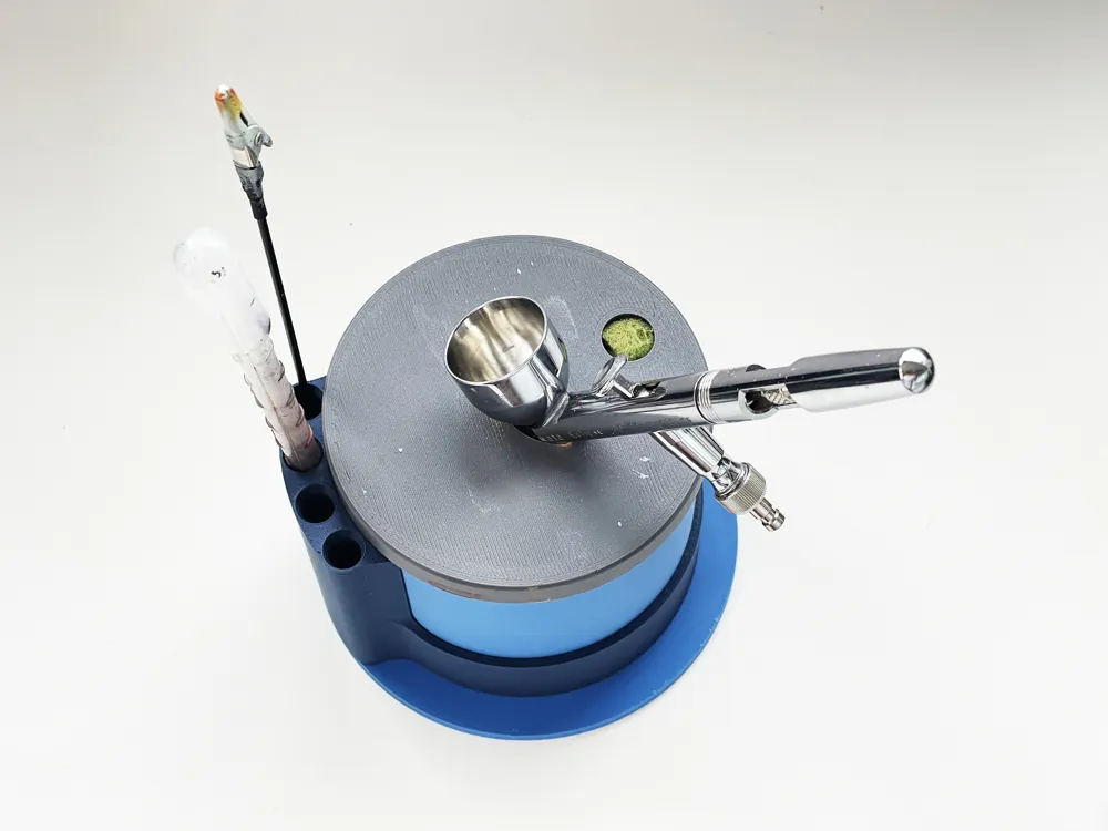 Pot de Nettoyage pour Aérographe Bouteille Universelle en Verre avec Support pour Stylo de Pulvérisation d'Ongles