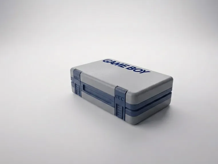 Caja o estuche: Travel Case GameBoy Color — Print in place. Referencia del modelo original.