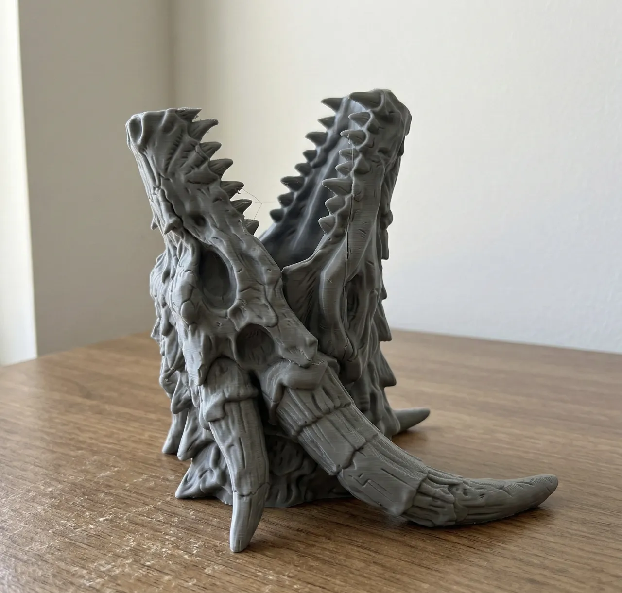 Dragon Skull Pen Holder – Ancient Relic view 3
