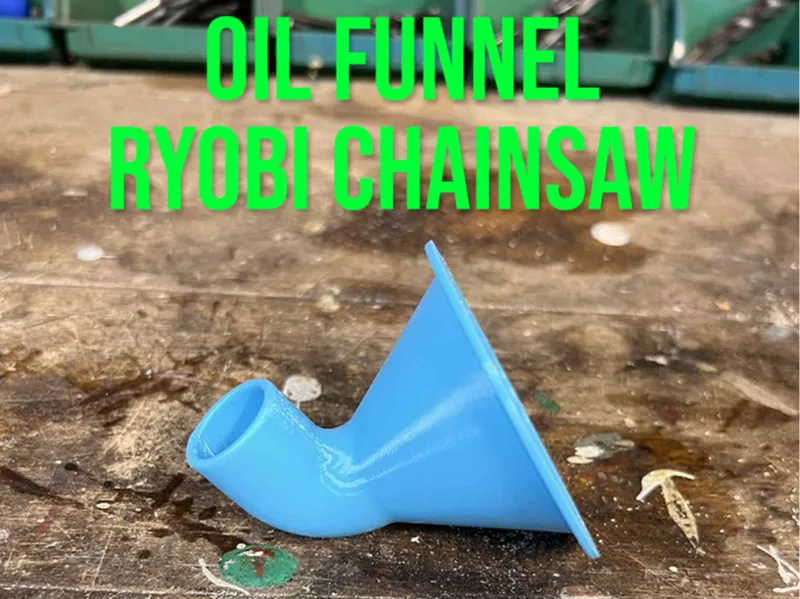 Oil funnel for Ryobi chainsaw