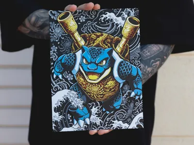 Blastoise Anime Pokémon Multicolor 3D Decor