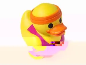80s Aerobics Duck Figurine