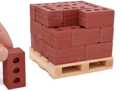 Miniature bricks 1/10 scale