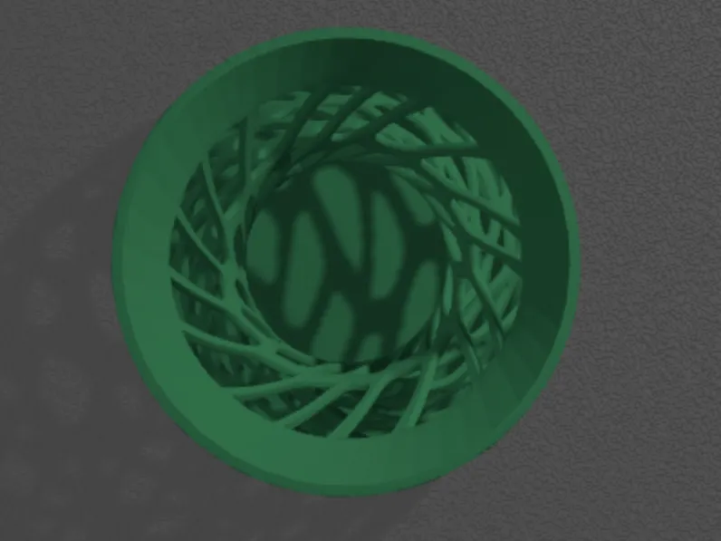 green vase
