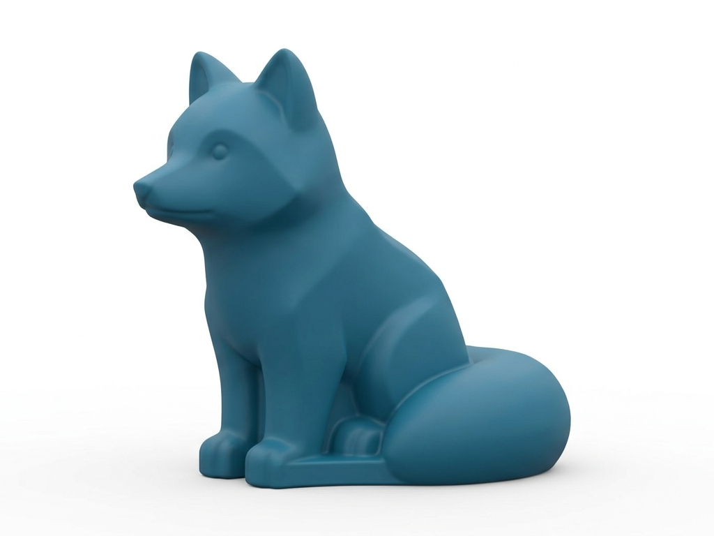 Minimalist Sitting Fox – Easy Fast Print only 3g