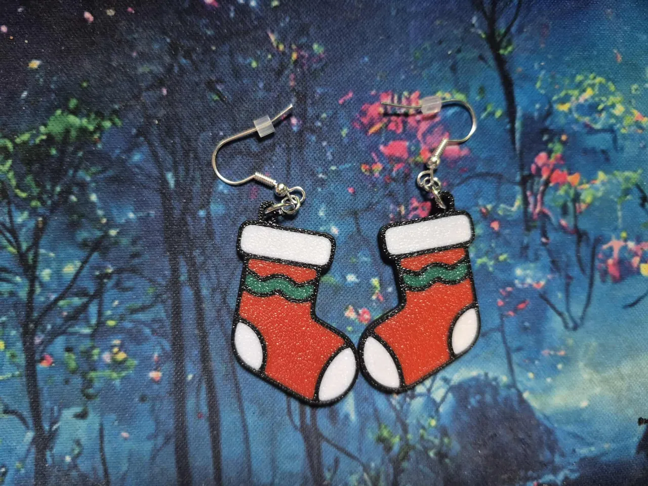 Christmas Stocking Earrings view 2