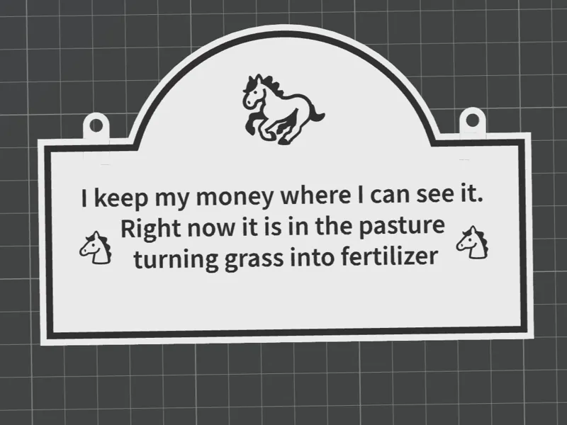 Sign for Horse Owners