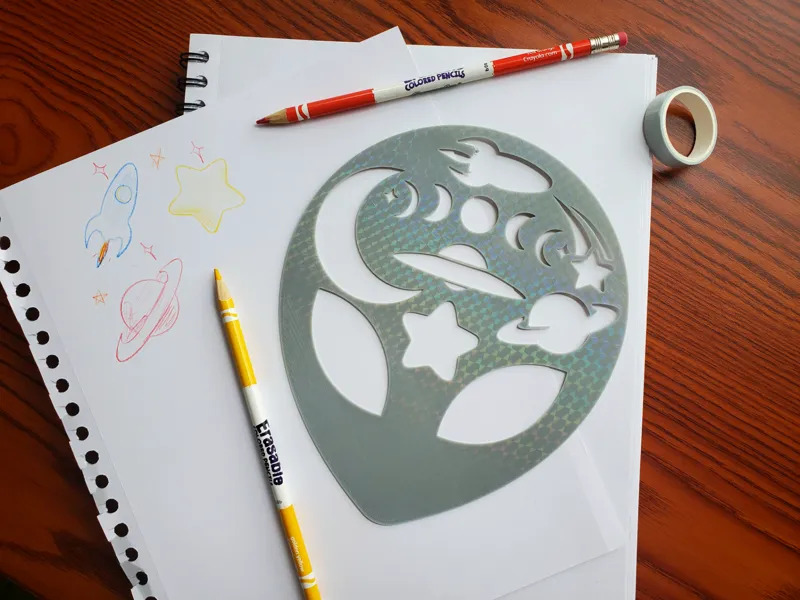 Jumbo Alien Space Stencil