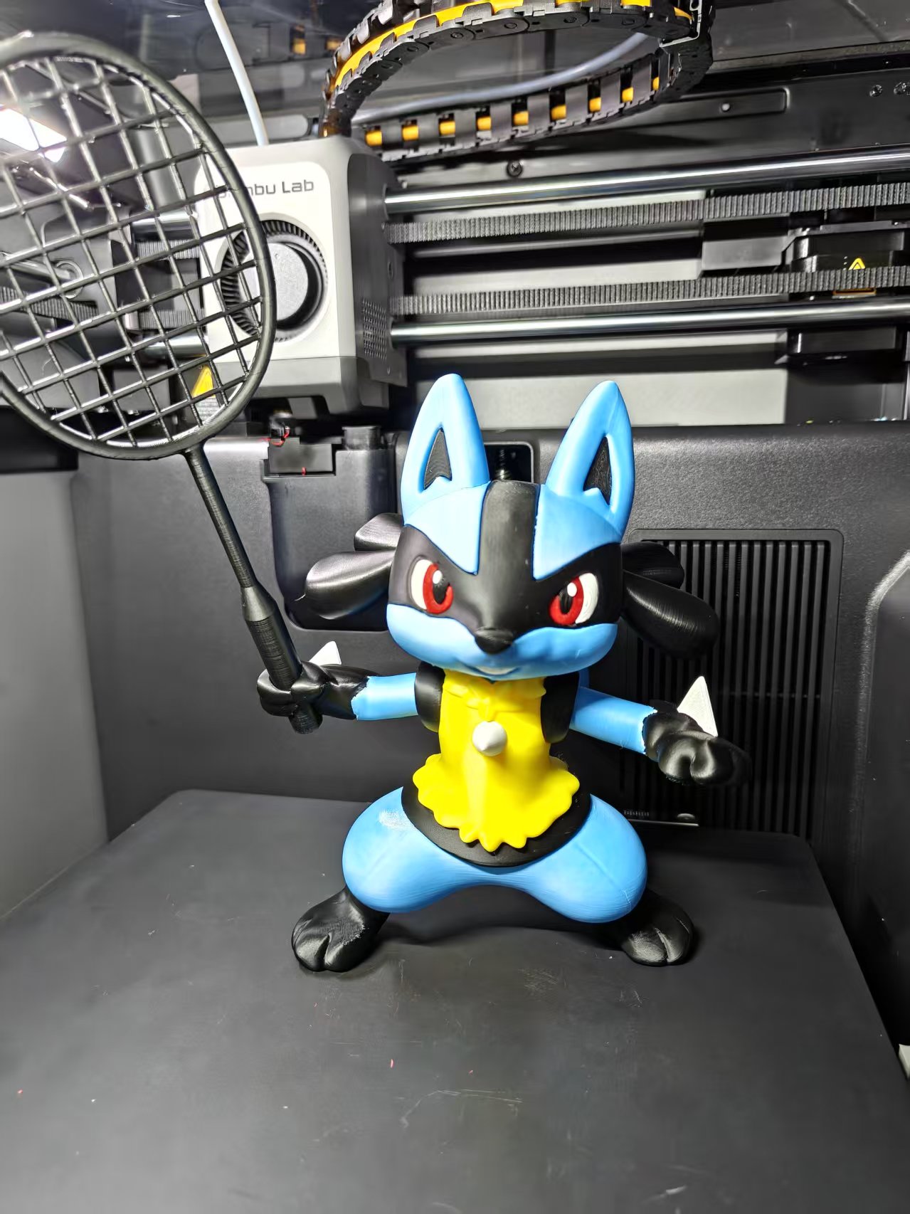 Miniatura 3 do modelo 3D 路卡利欧 打羽毛球的路卡利欧 宝可梦 任天堂 Q版手办