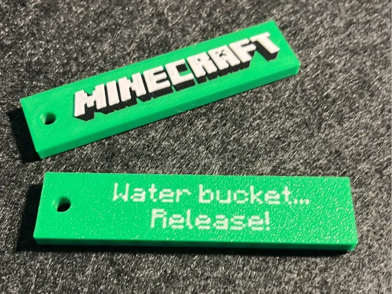 Minecraft - Water bucket... Release! - Keychain