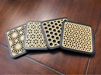 Kumiko-Inspired Drink Coasters (No AMS Required)