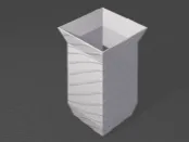 Square Striped Vase