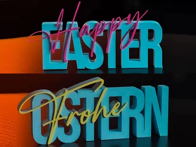 Happy Easter Decoration Lettering