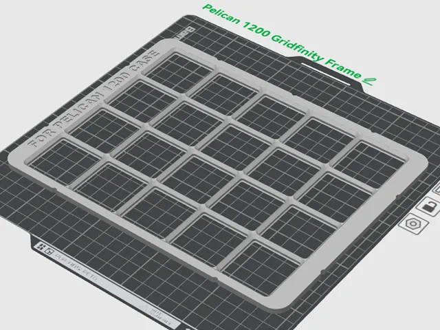 PELICAN 1200 Case Gridfinity Frame Insert - Free 3D Print Model ...