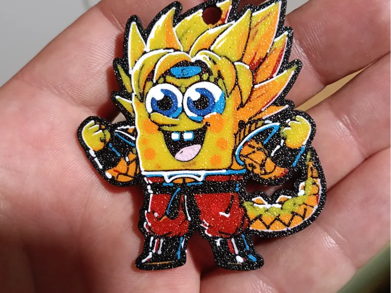 sayadin spongebob keychain