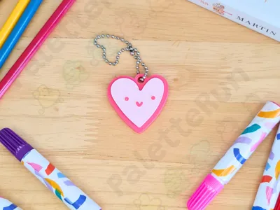 Cartoon Heart Keychain