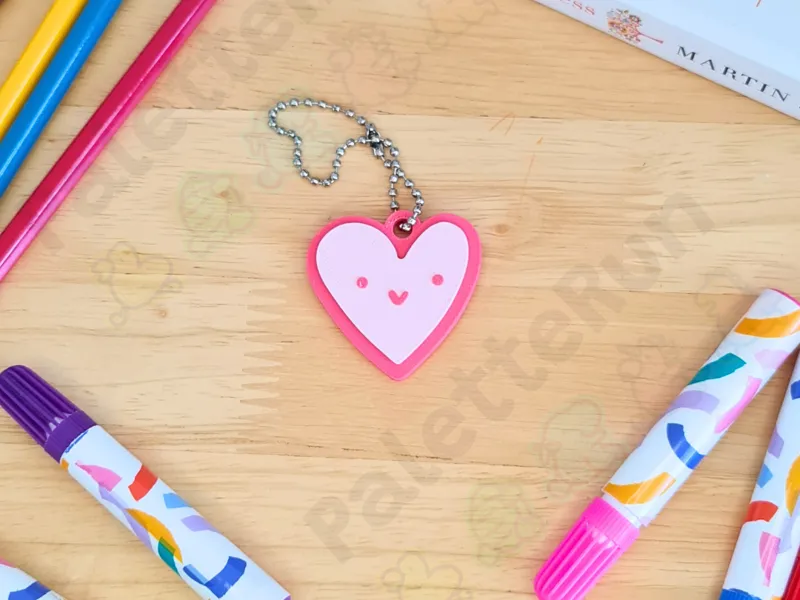 Cartoon Heart Keychain