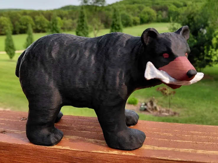 Black Bear with Fish