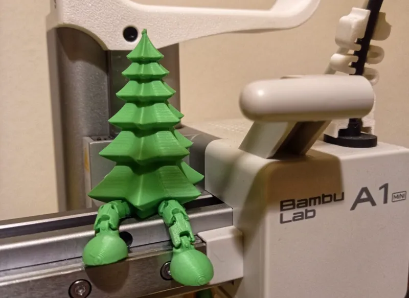 Christmas tree with legs jointed