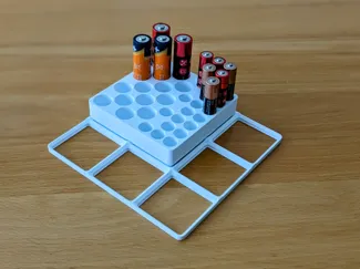 Gridfinity AA and AAA Battery Holder