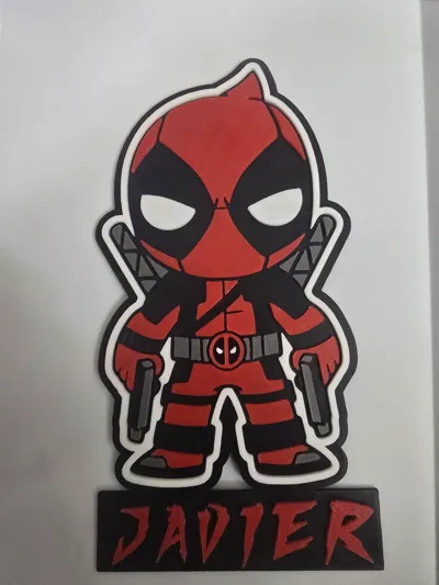 Customize Deadpool name plate