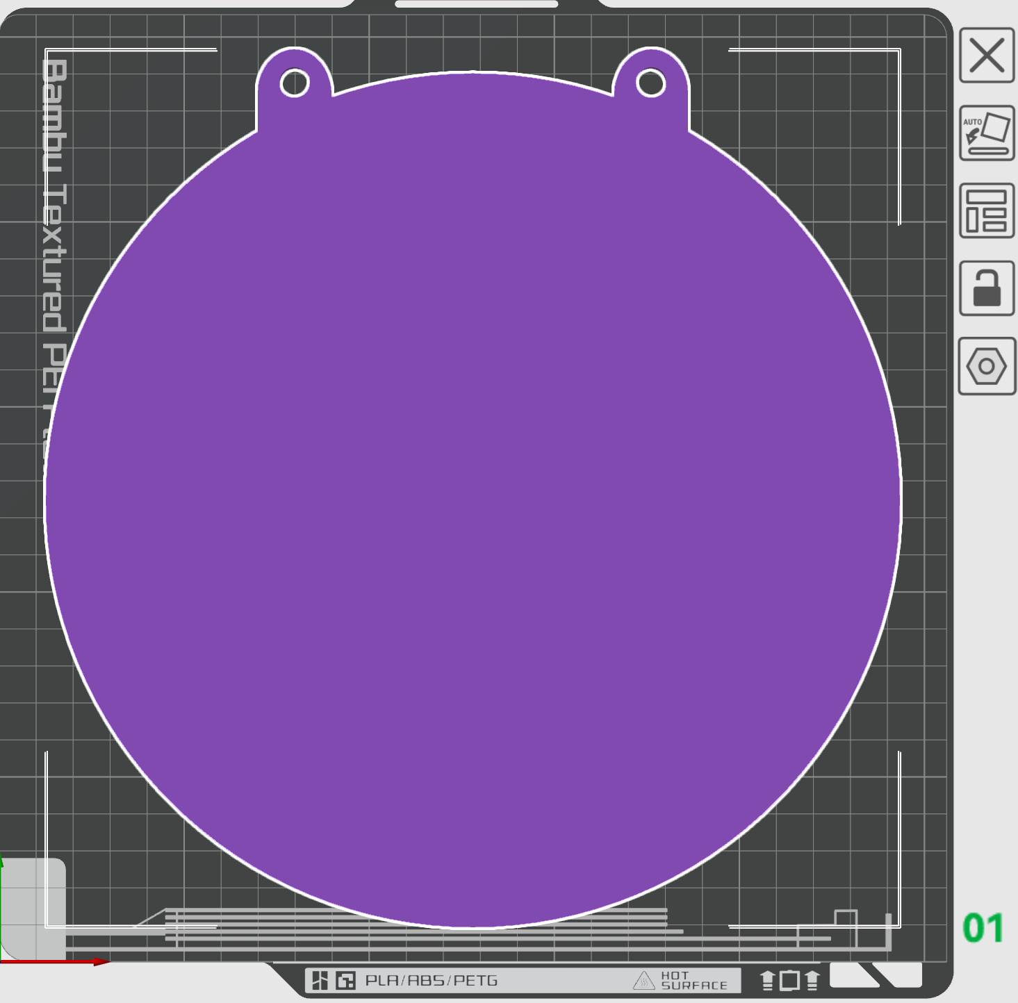 Round Sign Top holes only