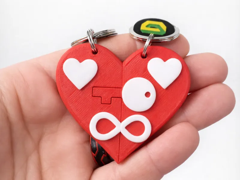 Split Heart Keychain –Two Halves Valentine’s Day