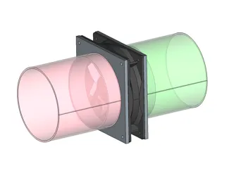 Laser fan duct adapter 100mm