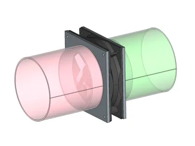 Laser fan duct adapter 100mm