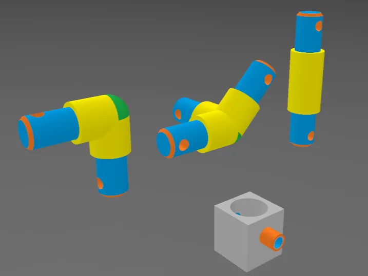 3/4 inch PVC Seamless Connectors with 8mm Hole