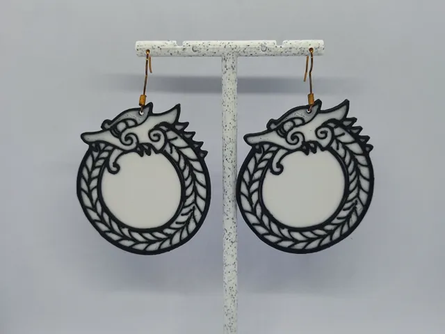 Aretes Ouroboros Dracónico