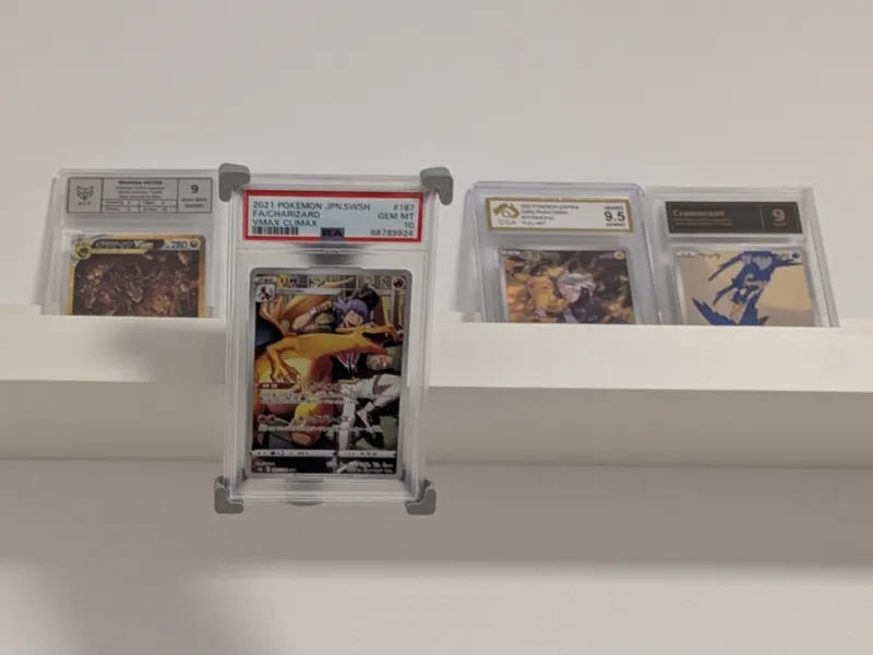 PSA + CGC Graded Card Shelf Display