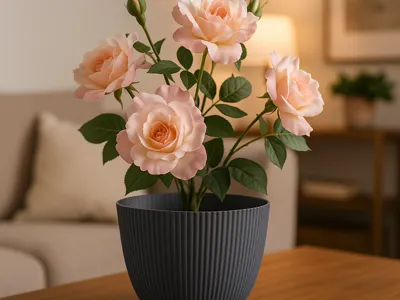 IKEA DeskFit Plant Pot – Ribbed Edition