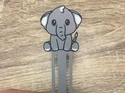 Cute Elephant Bookmark Makerlab