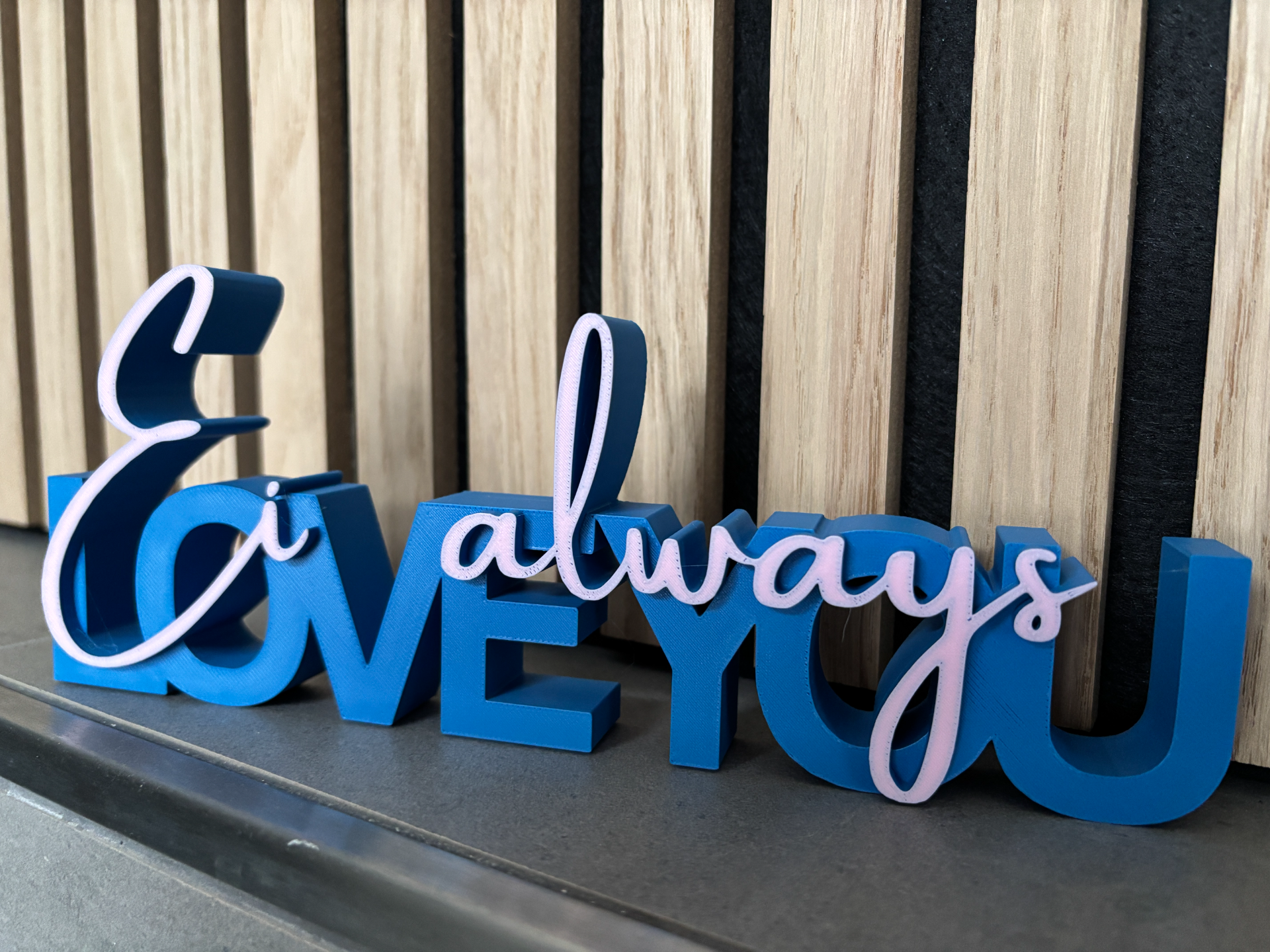 Ei always love you Schriftzug modern Deko