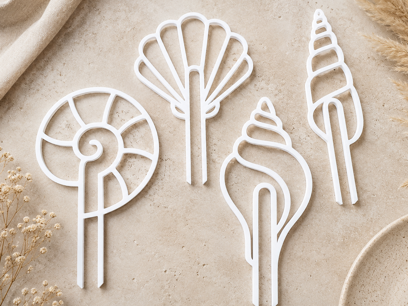 Seashell Topper Set