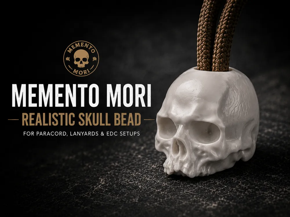 Memento Mori – Realistic Skull Bead - Free 3D Print Model - MakerWorld