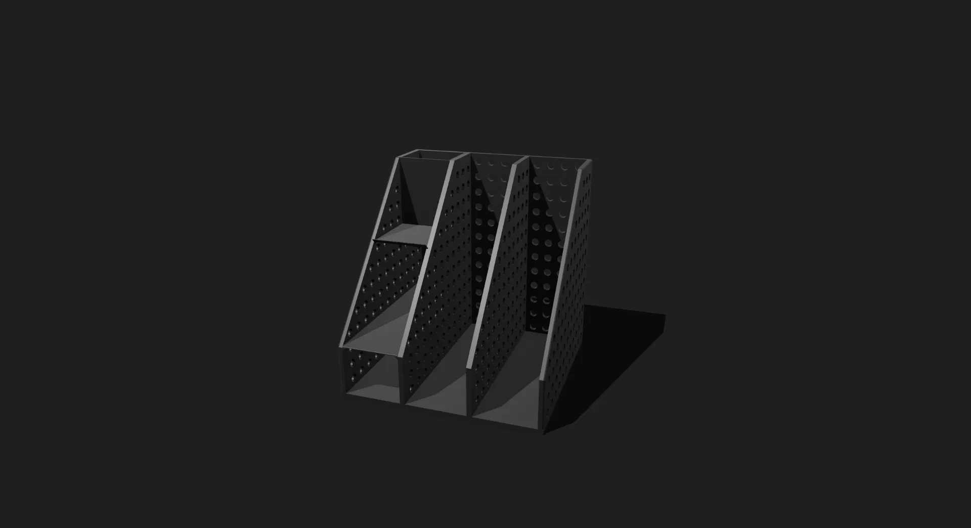 Miniatura 2 do modelo 3D 功能分区文件架