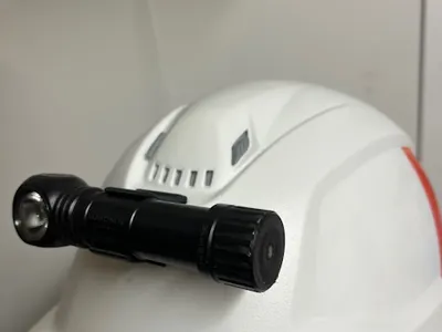 Headlamp mount for helmet