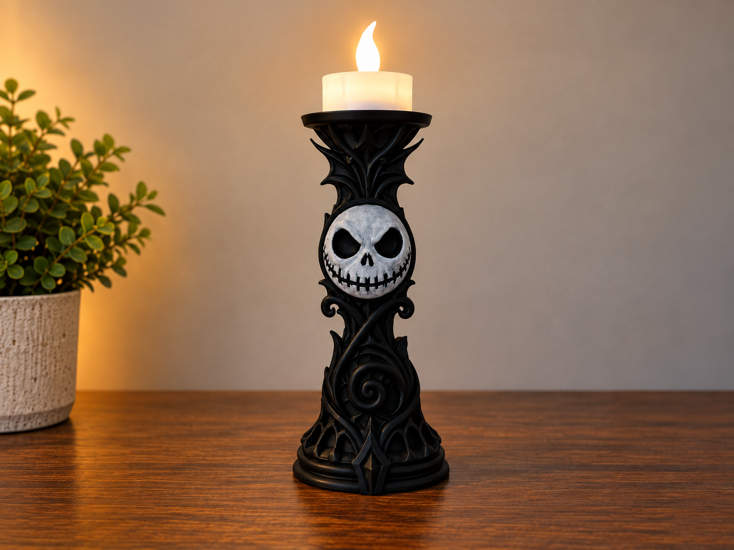 Jack Skellington Gothic Candle Holder - 1