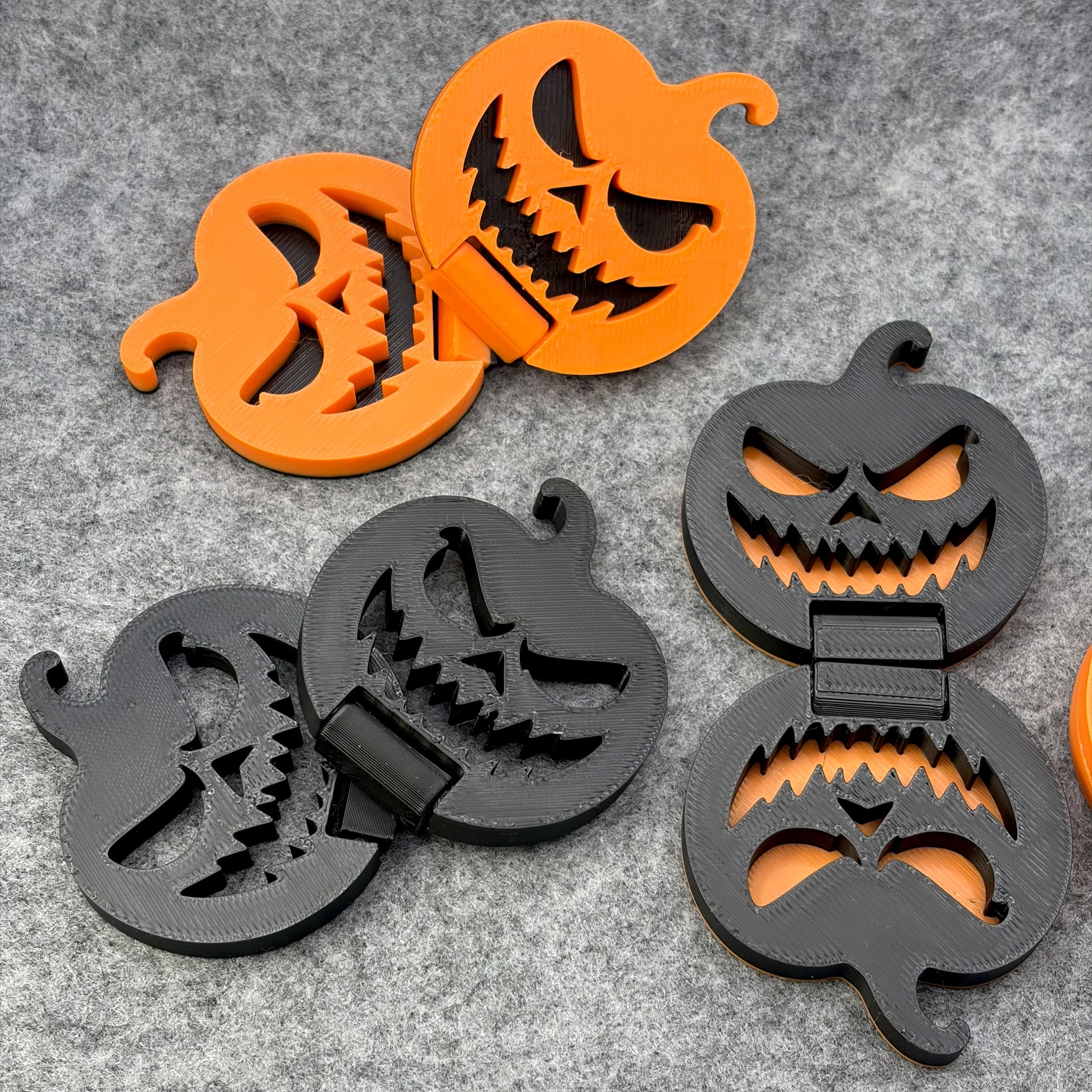 3Dプリント 不気味なハロウィーンパンプキン スライダー＋フリップフィ
